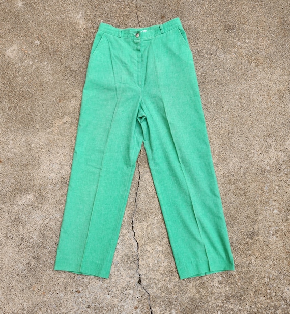 Vintage 70s, Green, Union Made, Women's Trouser - image 1