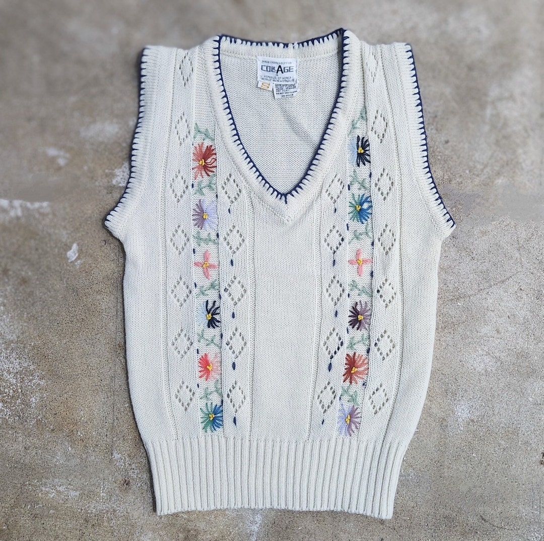 Retro national style knitted vest women's sweater vest  5107