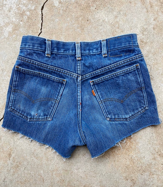 Vintage 80s Levi's Orange Tab Lined Cut-Offs - image 4