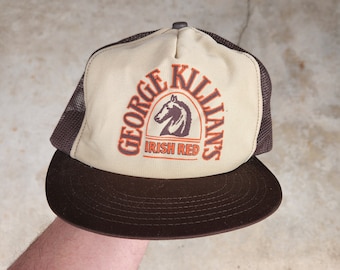 Vintage 80s, George Kilian's, Irish Red, K Products, Snapback, Hat