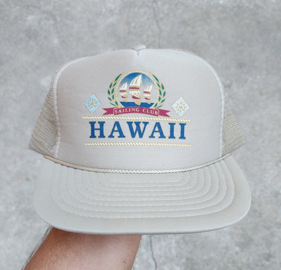 Vintage 80s, Hawaii, Mesh, Snapback, Hat - image 1