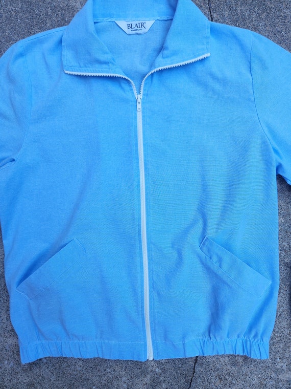 Vintage 70/80s Chambray Zip Up Jacket - image 4