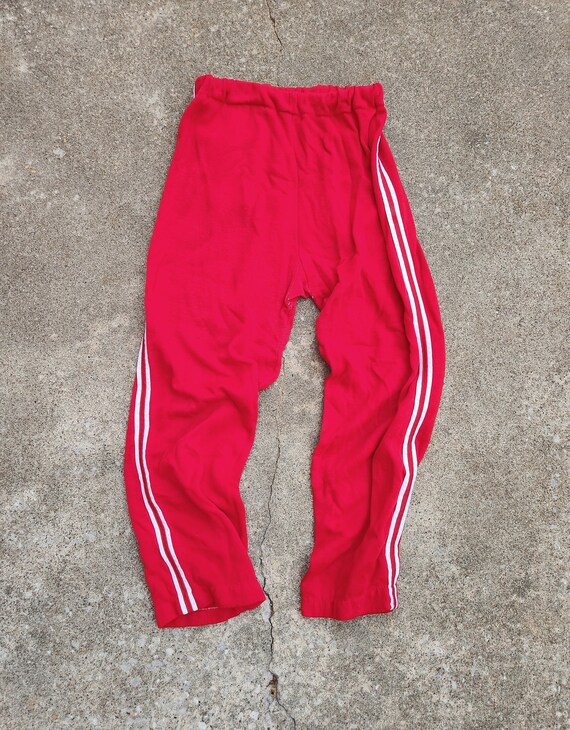 Vintage 70s Red Gusset Track Pants - image 3