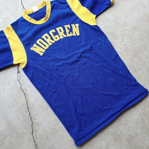 Vintage 50s/60s, Blue and Yellow, Sports Jersey, Sportswear image 3