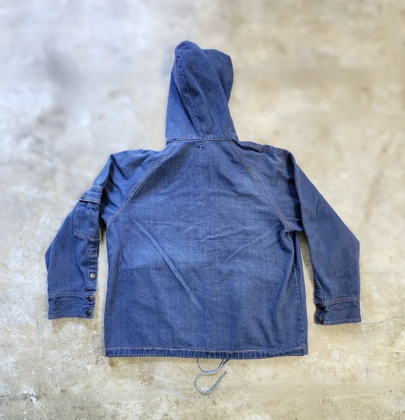 Vintage 70/80s Denim Flannel Hooded Jacket - image 7