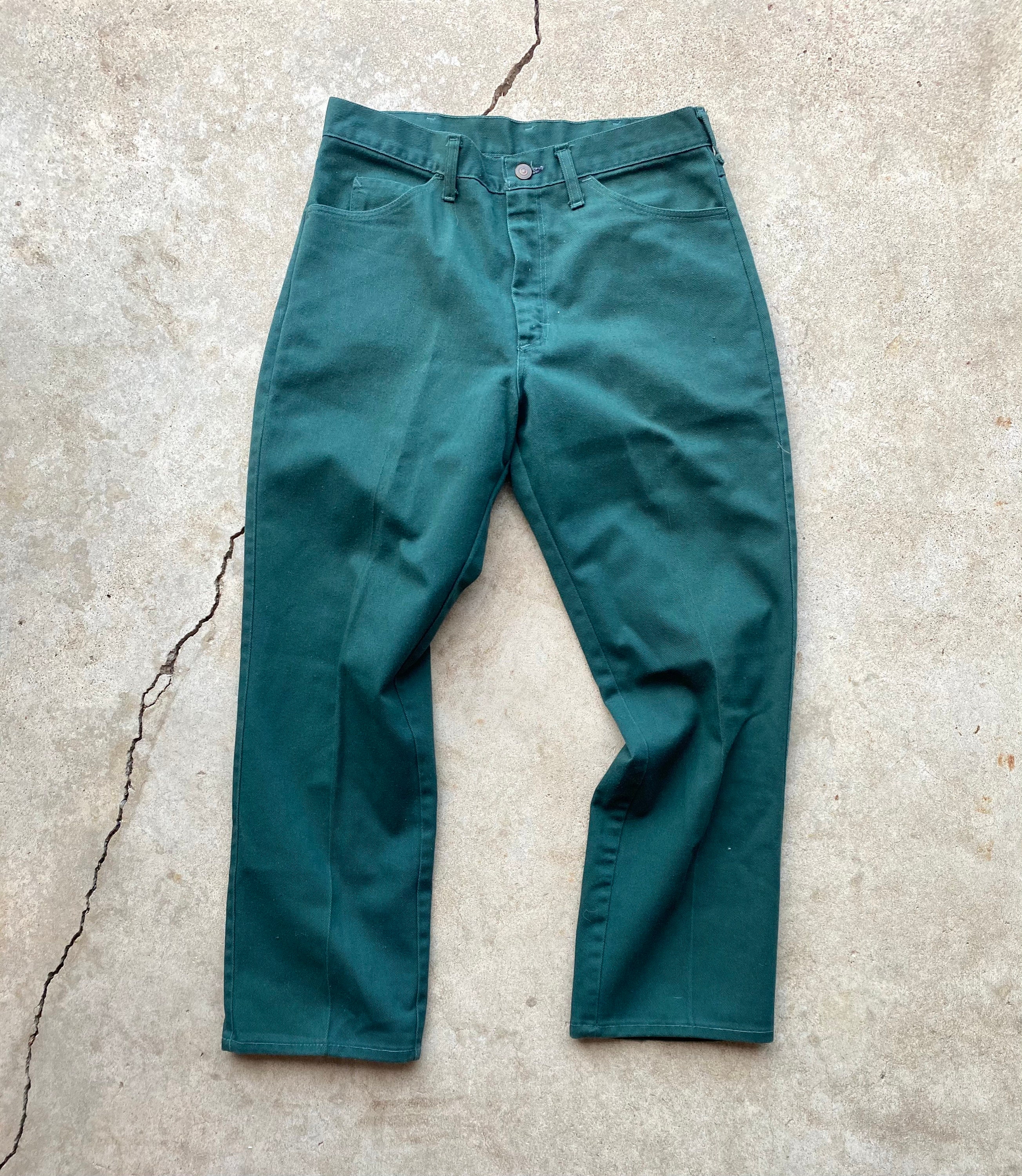 Vintage 70's Green Ranch Craft Pants, Talon Zip 31x27 - Etsy Vintage 70's Green Ranch Craft Pants, Talon Zip 31x27 - Etsy