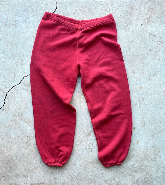 Vintage 80s, Red, Gusset, Drawstring, Joggers, Sw… - image 3