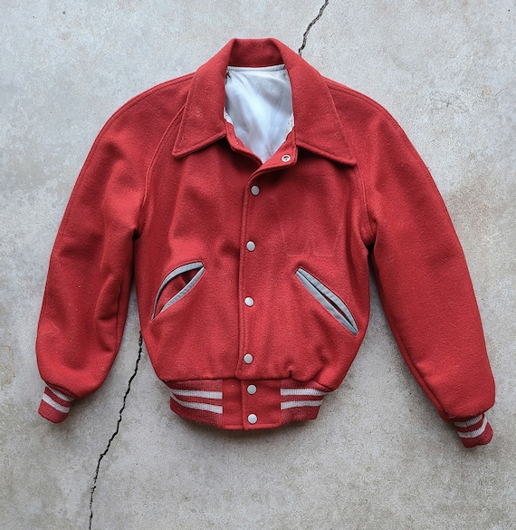 Vintage 60's Red Varsity, Letterman Jacket, Coat - image 1