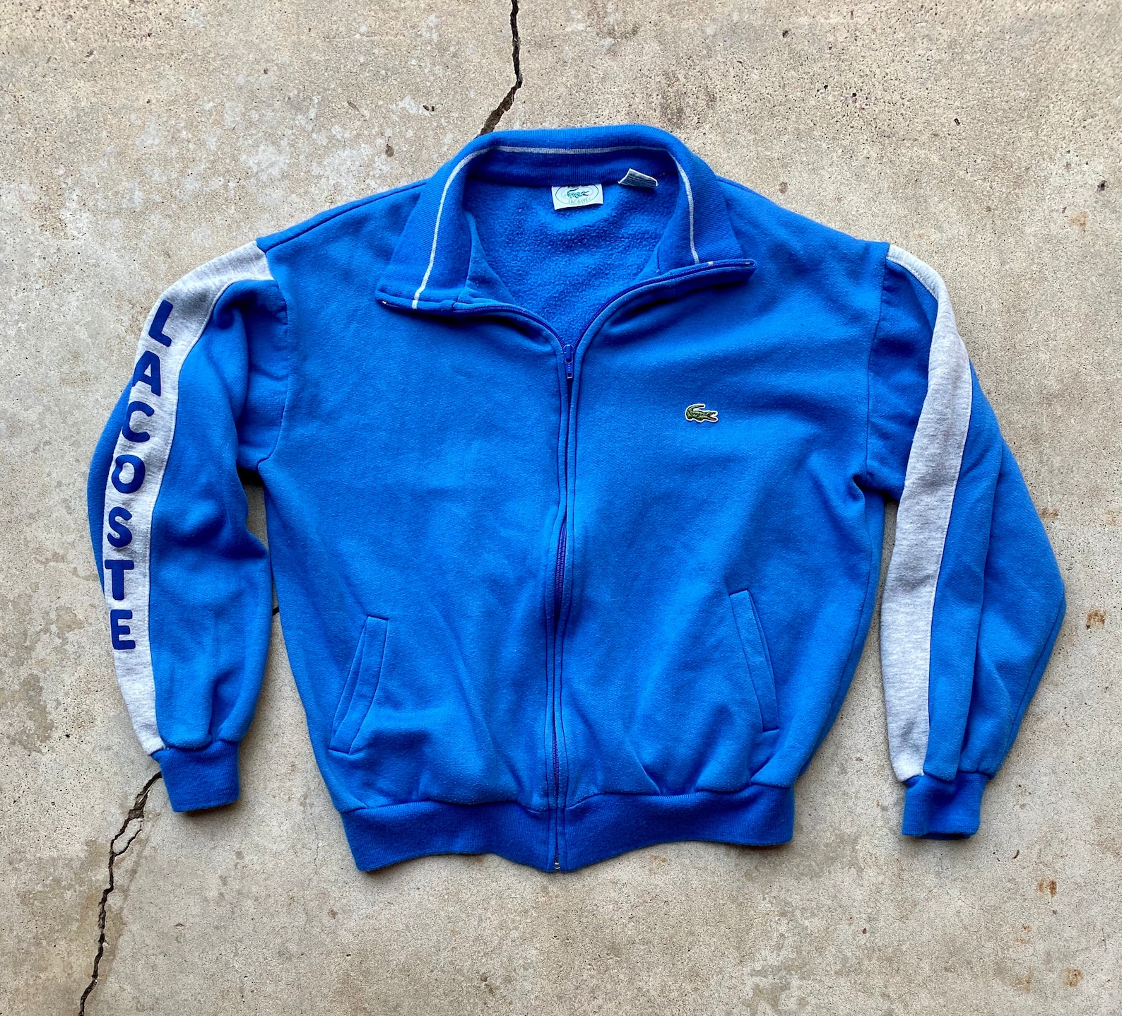 Vintage 80s Lacoste Track Jacket Size Medium Etsy