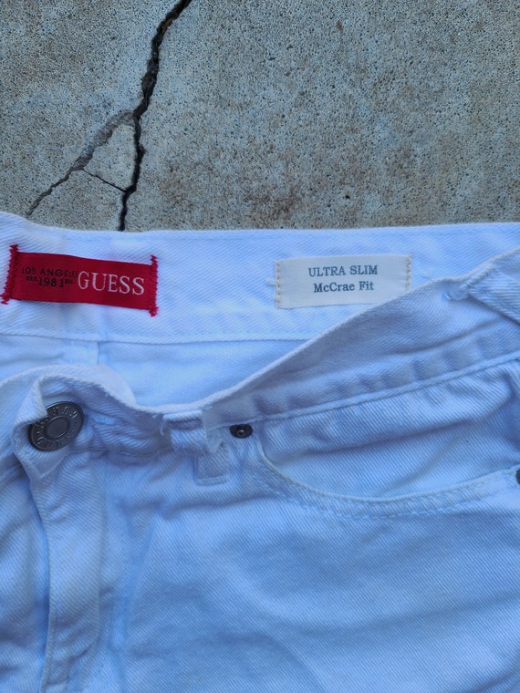 Vintage 90's Y2K White Guess Cuff Offs - image 4