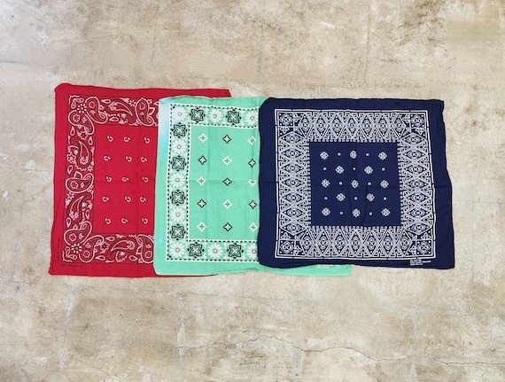 Vintage 60s Lot of 3 Made in USA Bandanas - Etsy