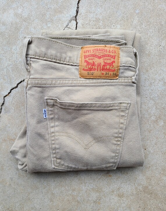 Levi's Cream 510 Jeans - Etsy