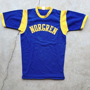 Vintage 50s/60s, Blue and Yellow, Sports Jersey, Sportswear image 1