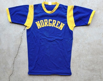 Vintage 50s/60s, Blue and Yellow, Sports Jersey, Sportswear