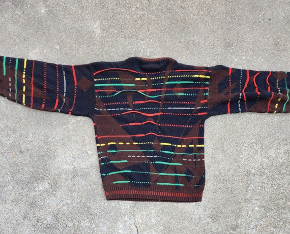 Vintage 80/90s Brown Black Coogi Style Sweater - image 7