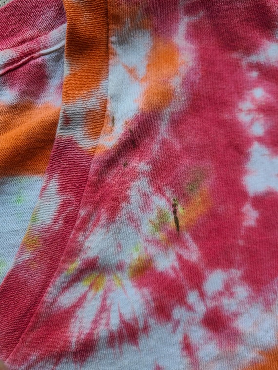 Vintage 90's, Tie Dye, V-Neck, Top, Tee - image 6