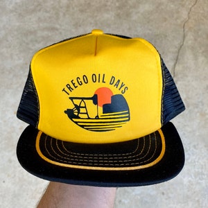 Vintage 80s “Trego Oil Days” Two-Tone, Snapback Trucker Hat