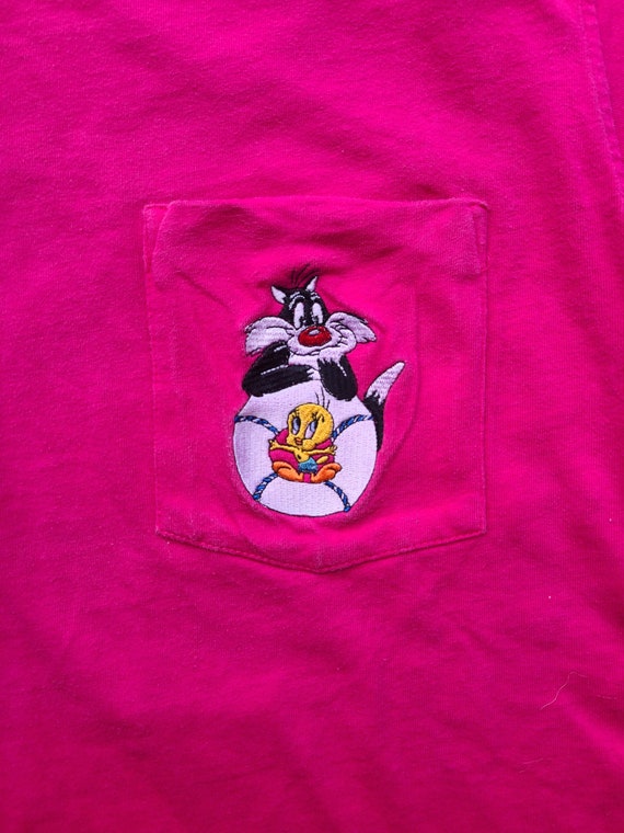 Vintage 90's, Pink, Tweety and Sylvester, Looney … - image 3