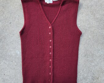 Vintage 60s Maroon Sweater Vest