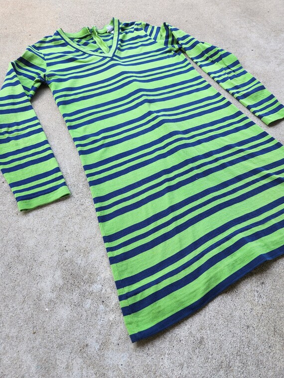 Vintage 60s Striped Shirt Dress - image 3