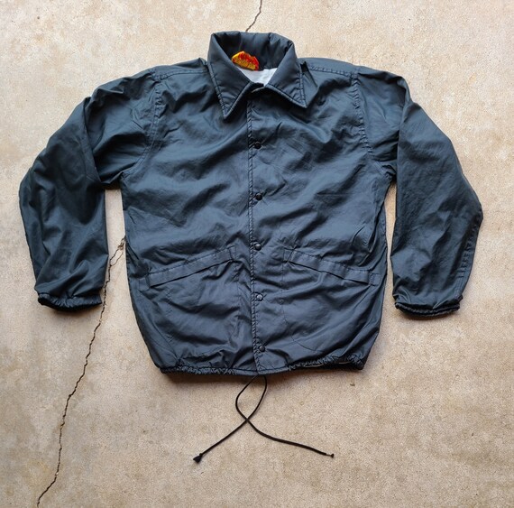 Vintage 60's Black Satin Snap Up Jacket 