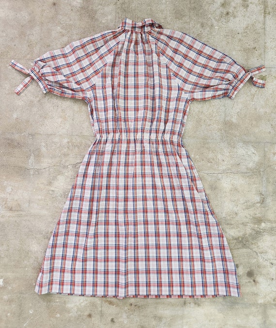 Vintage 70s Red Plaid Shirtdress With Pockets - image 5