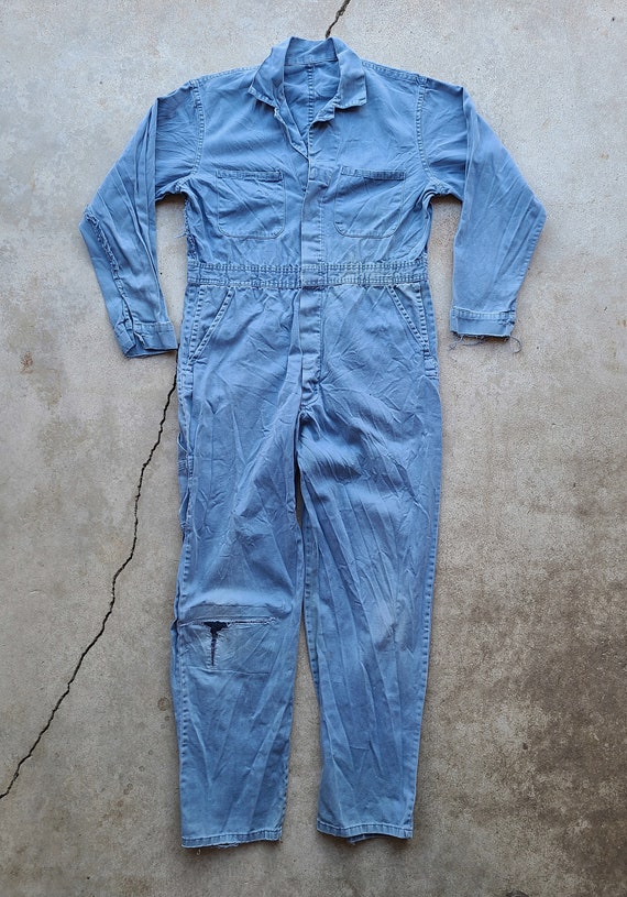 Vintage 70's Blue, HBT, Coveralls, Overalls