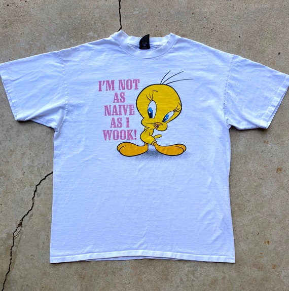 Vintage 90s Looney Tunes, Tweety “Wook” Graphic T… - image 1