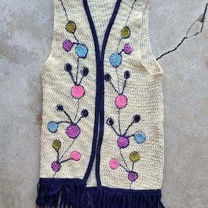 Vintage 70&#39;s, Long, Knit, Vest