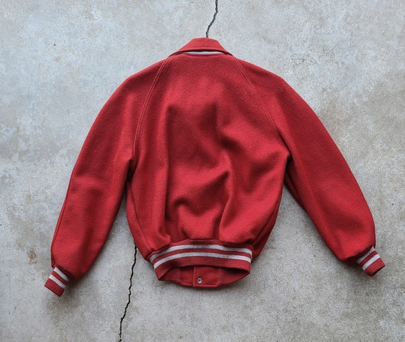 Vintage 60's Red Varsity, Letterman Jacket, Coat - image 6
