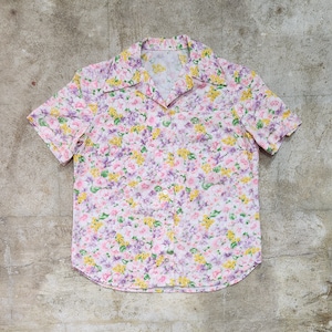 Vintage 70s Floral Short-Sleeve Blouse