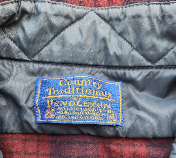 Vintage 70s/80s Pendleton Wool Plaid Button Down … - image 4