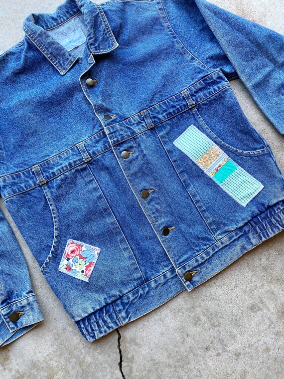 Vintage 80s Reworked Denim Jacket - image 3