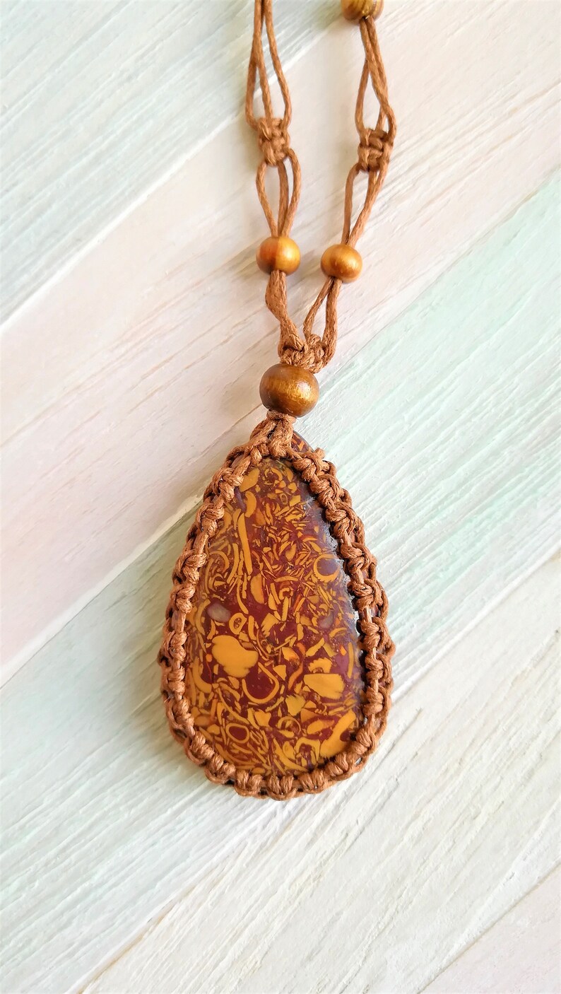 Shell jasper Elephant skin stone Fossilized seaweed positive energy necklace Cobra Stone Indian Script Stone MARIAM JASPER