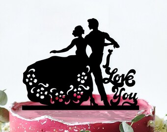 Dancer Wedding Cake Topper, Acrylic Love Decoration, Love Cupcake Toppers, Mr And Mrs  Custom Cake Topper