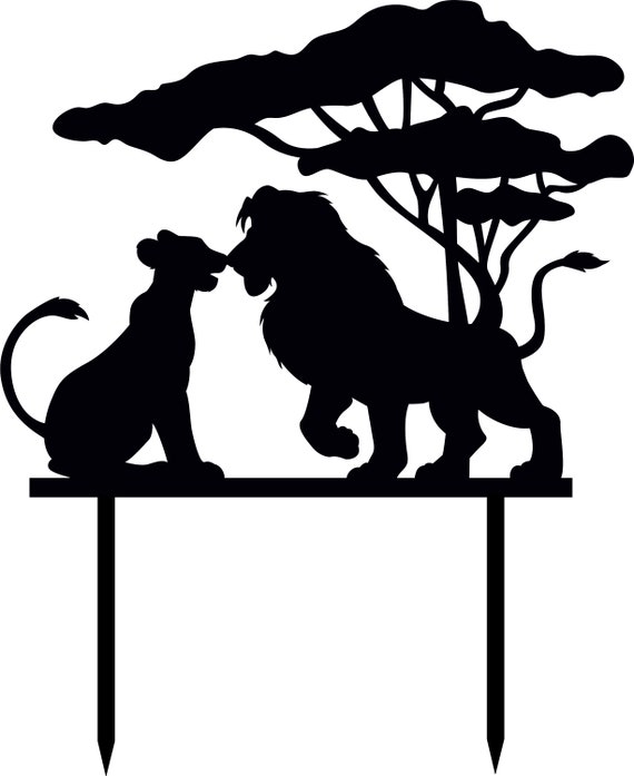 Simba En Nala Cake Topper The Lion King Wedding Cake Topper Etsy