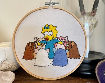 Maggie Simpson 7 Inch Embroidery
