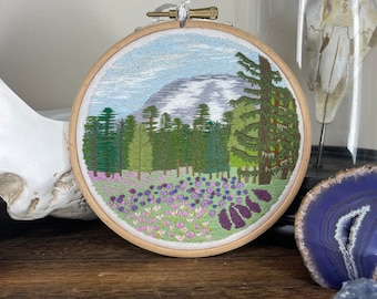 Mountain and Forest 5 Inch Embroidery