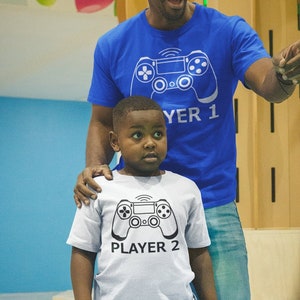 Player 1 player 2 father daughter shirts, Father daughter matching shirts, Father and son shirts, Dad and baby matching shirts, Dad daughter
