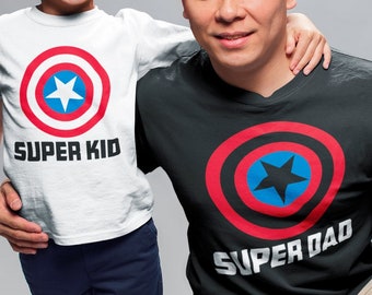 Papa Sohn T-Shirts, Vater und Sohn Shirts, Vater Sohn passende Shirts, Papa und Sohn Shirts, Papa und ich passende Captain America