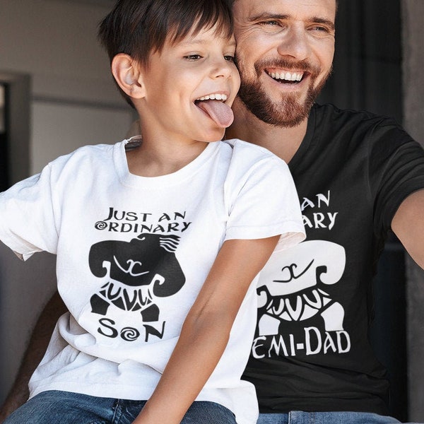 Einfach ein gewöhnliches Demi Dad Shirt, Vater Sohn Shirts, Passende Papa und Sohn Shirts, Moana DemiGod Shirt, Demi Dad T-Shirt, Disney Demidad