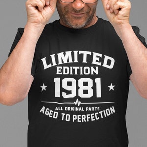 40. Geburtstag, Geburtstagsshirt, Limitierte Auflage Shirt, Jahrestag Geschenk Shirt, Vintage Original Teile Shirt, Geschenk für ihn, Lustiges Geburtstagsshirt