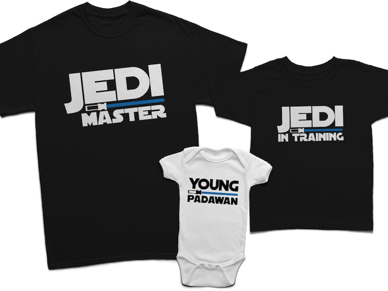 Dad son jedi master and young padawan shirts, Daddy and son jedi, Matching father and son, Galaxy's edge shirt, Dad and baby shirt 
