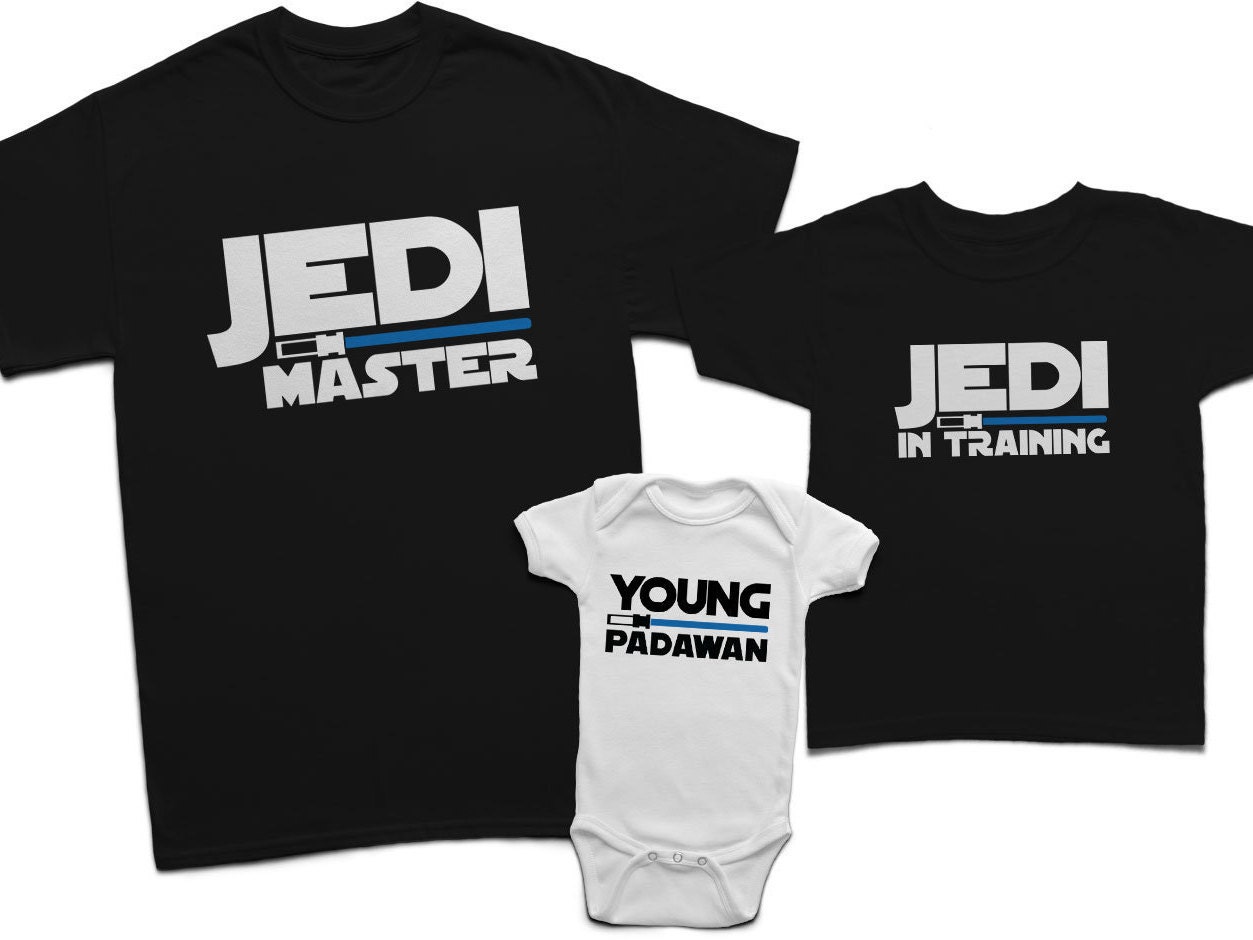 Dad Son Jedi Master and Young Padawan 