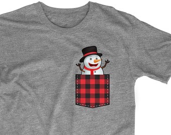 Buffalo plaid, Snowman, buffalo plaid shirt, Christmas shirt, buffalo plaid family, Red buffalo plaid, family Christmas shirts  