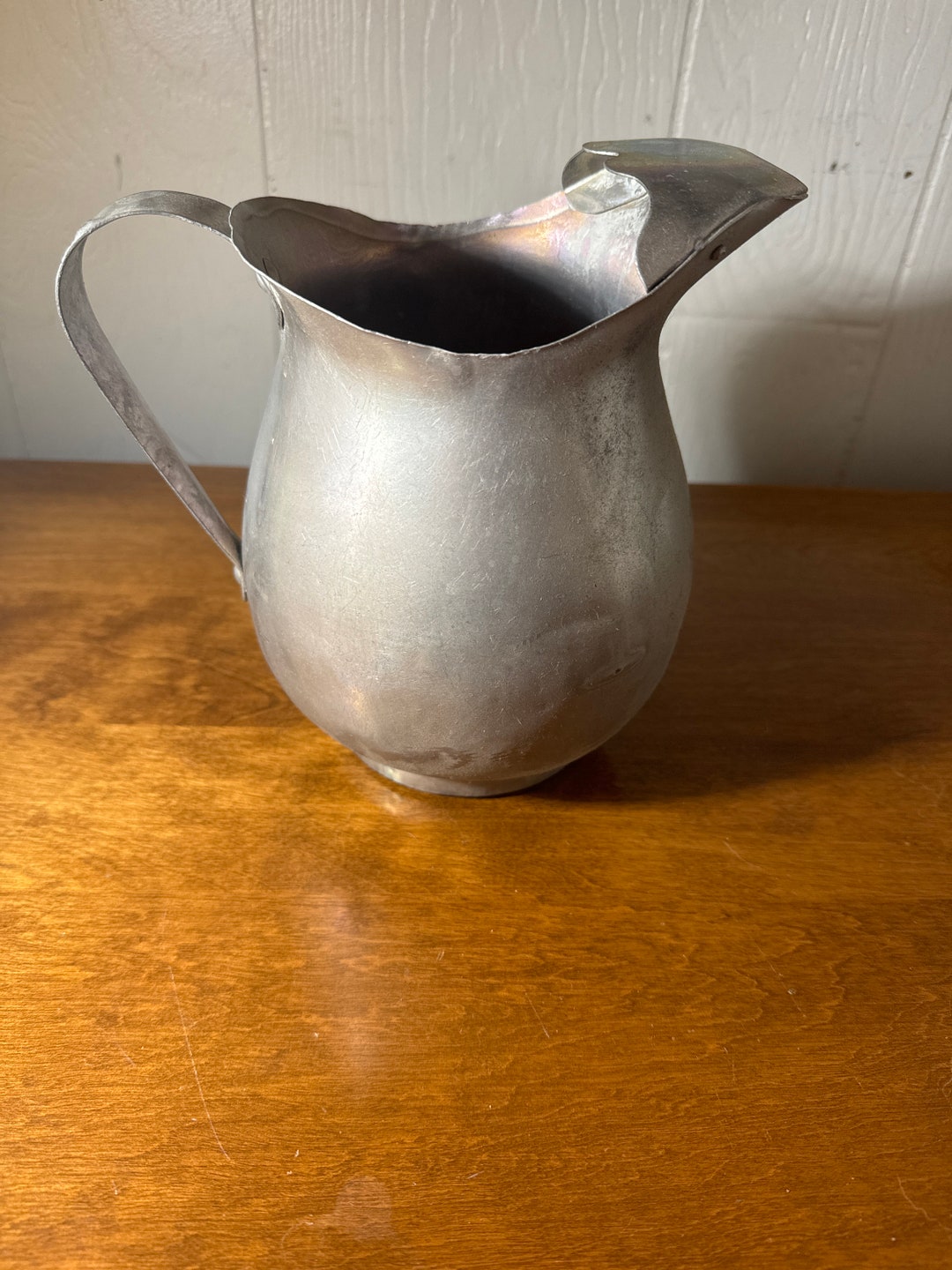 Antique Aluminum Pitcher Etsy