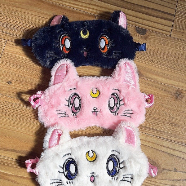 Luna kitty sleep mask | sleep mask | kawaii mask | silk sleep mask | sleep accessories