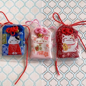 Lucky cat Omamori charm | lucky cat | cat charm | lucky charm | good luck charm | good luck cat | friend charms