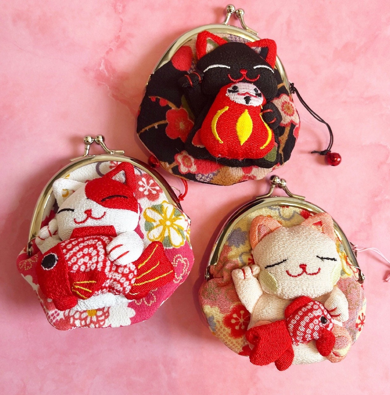 Japanese Cute Coin Purse Red Cat