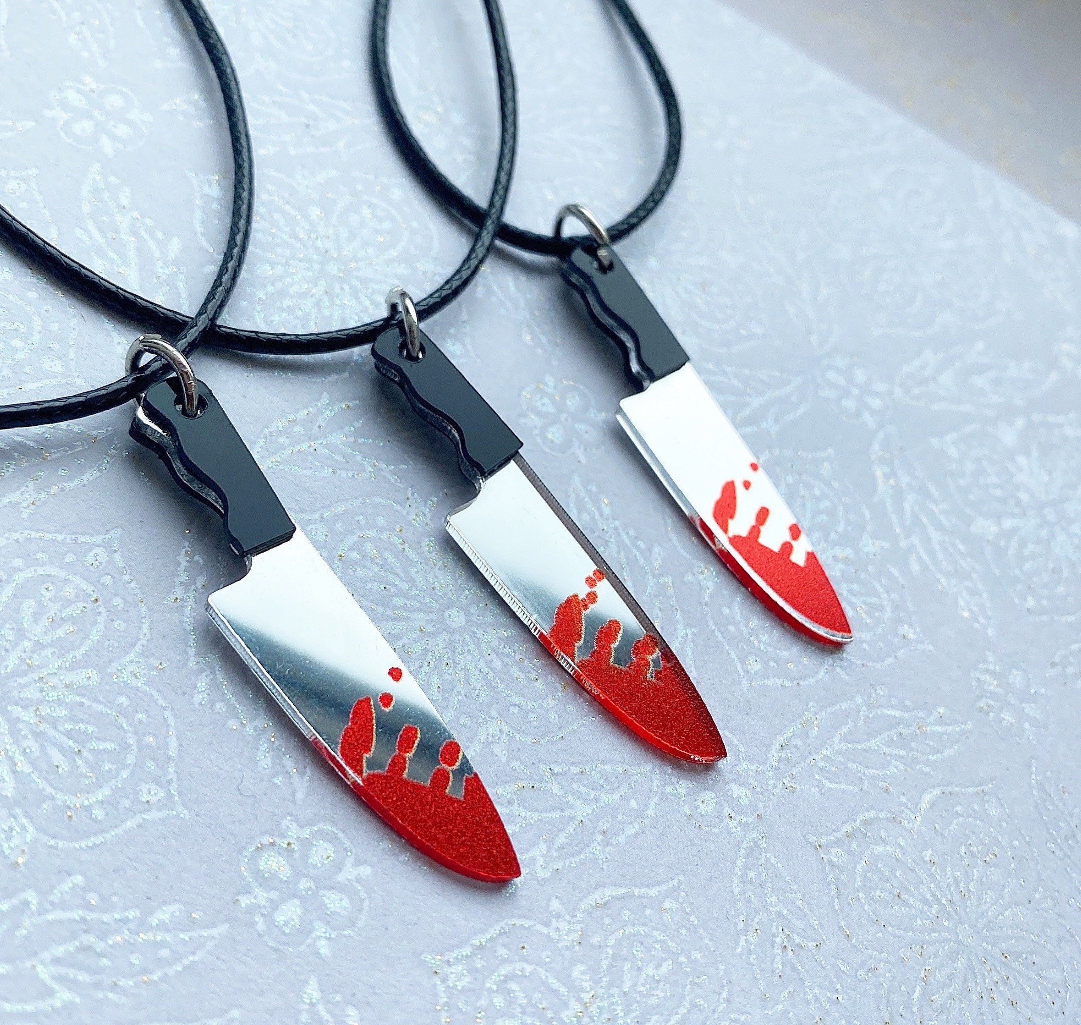 Bloody Gangster Blade Stainless Steel Pendant Necklace European